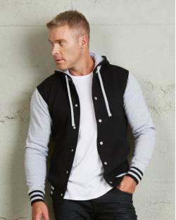 Hooded Letterman Jacket